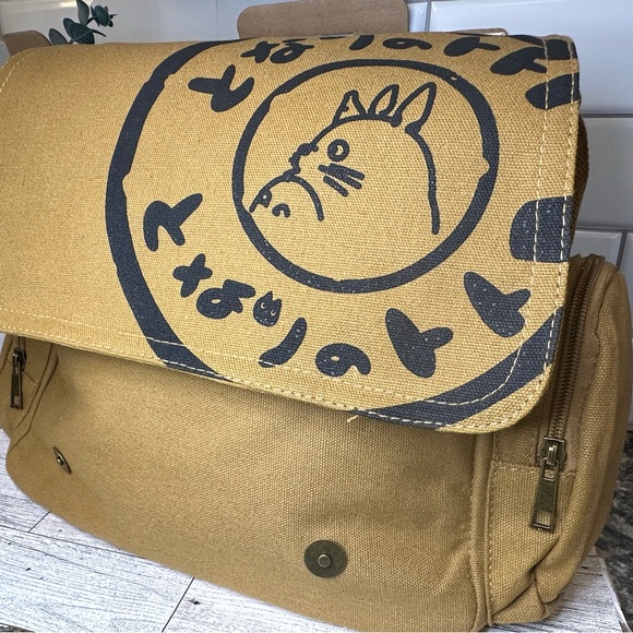 My Neighbor Totoro Khaki Crossbody Messenger Tote Bag Purse Studio Ghibli - Picture 7 of 8